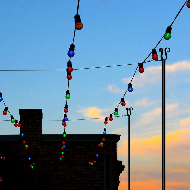 The Holiday Aisle® Heavy Duty String Light Poles, 4 Prong Christmas Christmas Lights Hanging Pole